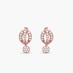 Rose Gold Oval Diamond Drop Earrings