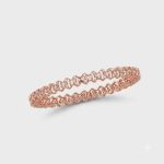 Minimalist Solitaire Rose Gold Bangle