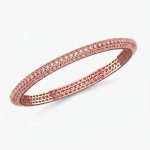 Geometric Diamond Accent Rose Gold Bangle