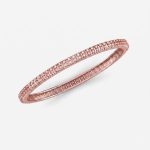 Elegant Channel Set Diamond Rose Gold Bangle