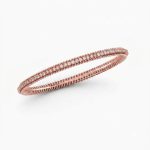 Intricate Floral Motif Rose Gold Bangle