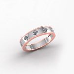 Elegant Two-Tone Rose Gold Diamond Ring