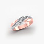 Twisted Vine Rose Gold Diamond Ring