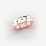 Scattered Star Rose Gold Diamond Band